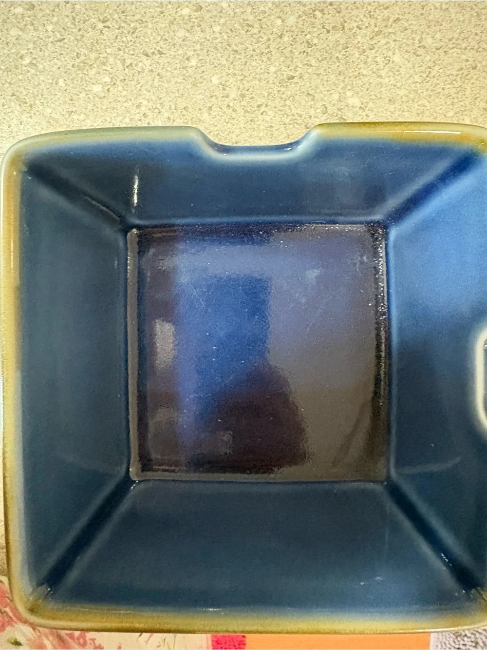 Pottery Barn Asian Square Noodle Bowl with Matching Plate